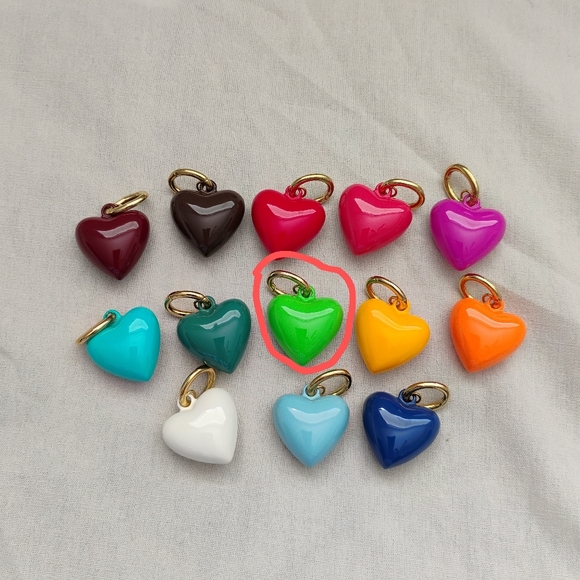 Roxanne Assoulin Bright Green Heart Charm Pendant - Picture 3 of 3